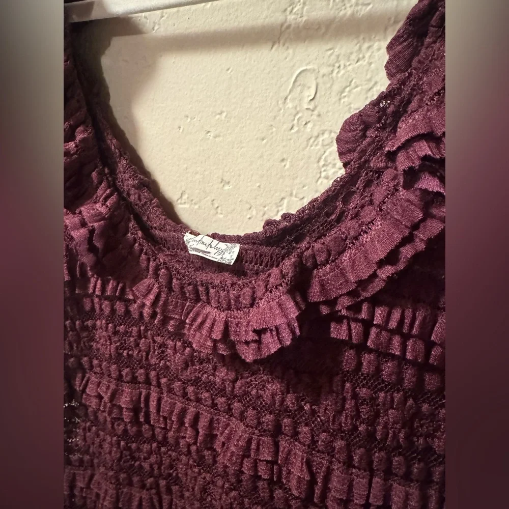 NWOT Free People Intimately “Talk About It” Cami – Fig Jam – Size M